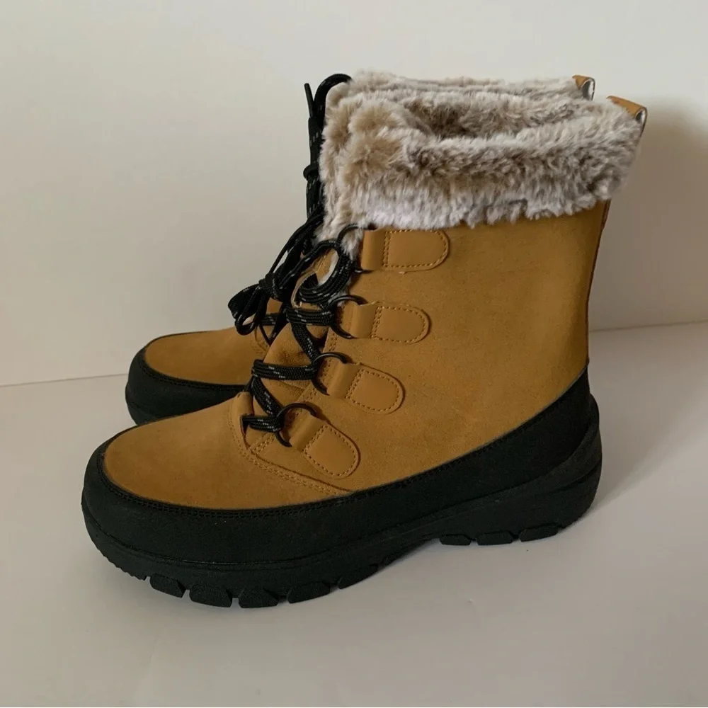 NWT. ALL IN MOTION Women's Tan Winter Boots